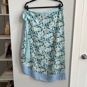 Floral Blue Women Swim Sarong